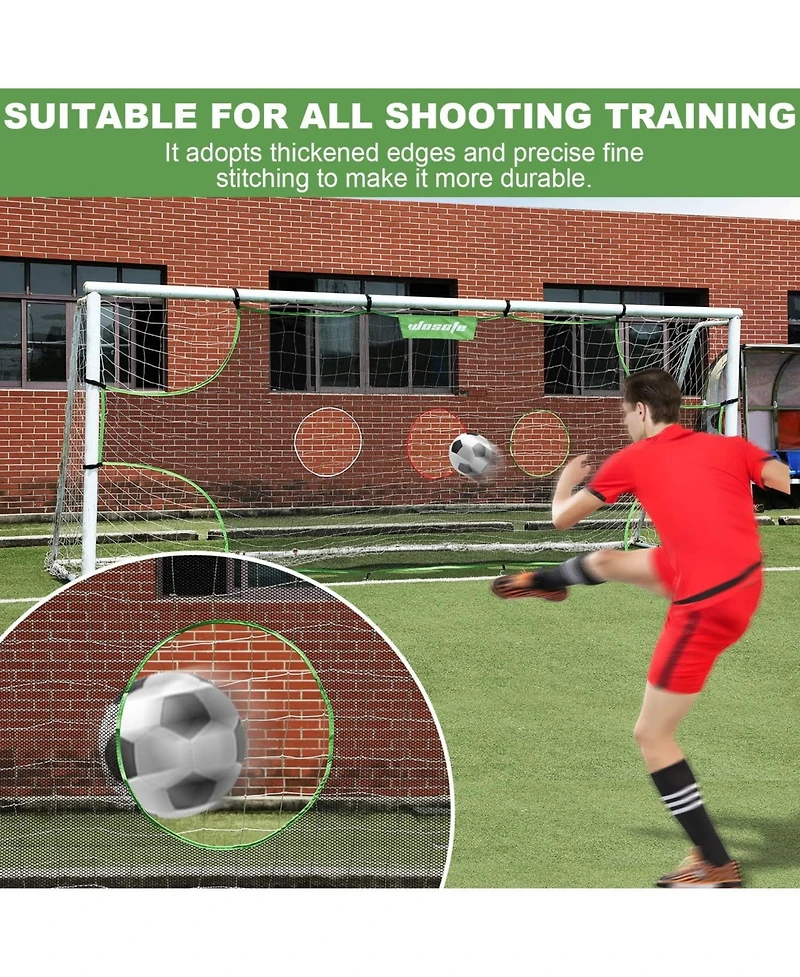 Wosofe Soccer Goal Target Soccer Training Equipment Net with Scoring Zones Improve Kick Practice Shooting and Goalshot Accuracy Training
