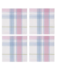 Design Imports Oh Hoppy Day Plaid Cotton Napkins, Set of 4