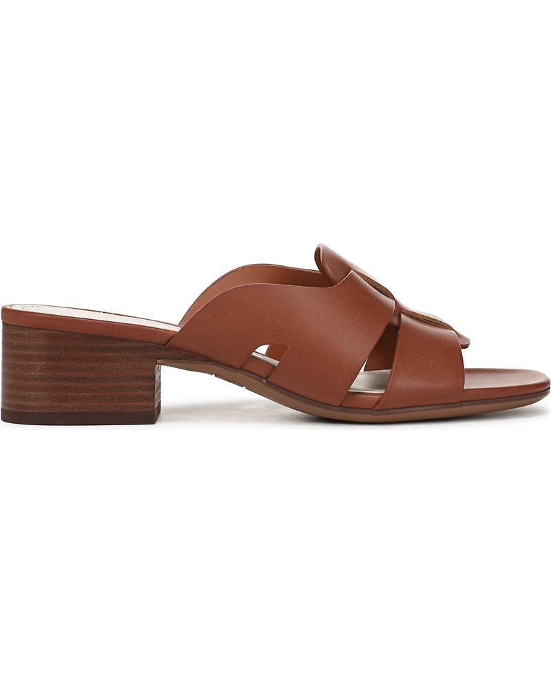 Franco Sarto Women's Nuala Open Toe Block Heel Slide Sandals