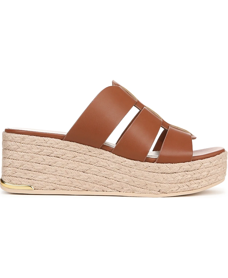 Franco Sarto Women's Tevin Open Square Toe Espadrille Slide Platform Sandals