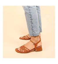 Alterre Women's Cognac Jackie Customizable Bell Sandals