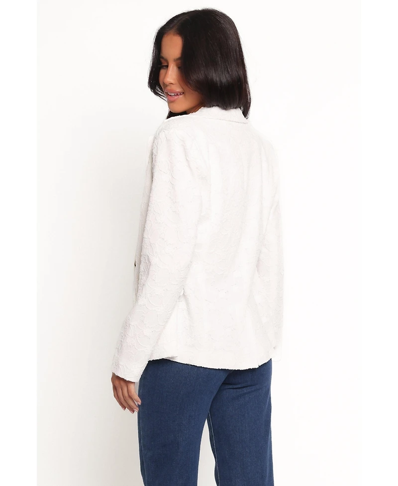 Petal and Pup Women's Darian Lace Knit Single Button Blazer