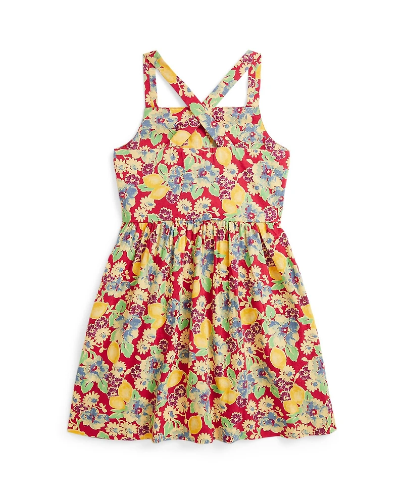 Polo Ralph Lauren Toddler and Little Girls Lemon-Floral Slub Dress