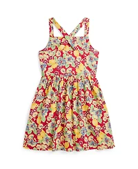 Polo Ralph Lauren Toddler and Little Girls Lemon-Floral Slub Dress