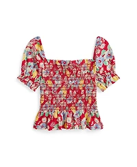 Polo Ralph Lauren Toddler and Little Girls Floral Smocked Jersey Top