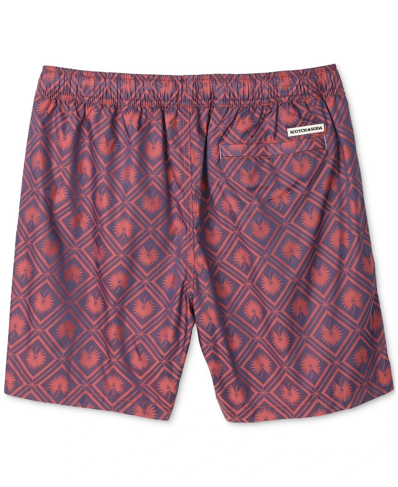 Scotch & Soda Men's Diamond-Pattern Swim Trunks