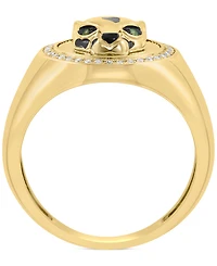 Effy Men's Diamond (1/6 ct. t.w.) & Tsavorite Accent Panther Ring in 14k Gold