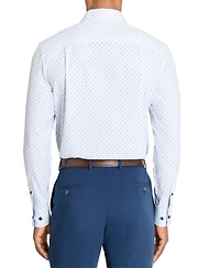 Men's Recycled Slim Fit Micro Geo 4-Way Stretch Performance Dress Shirt