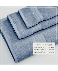 Linery & Co. Quick-Drying Cotton 6-Piece Bath Towel Set