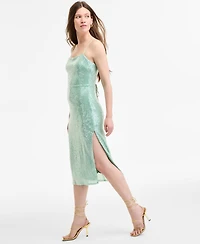 Katia Rae Juniors' Lace-Up Sequined Midi Dress
