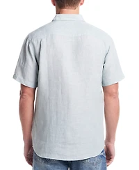 Weatherproof Vintage Men's Regular-Fit Solid Button-Down 100% Linen Shirt