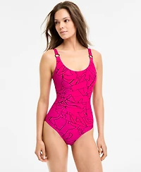 Dkny Women's One-Piece Starburst Swimsuit