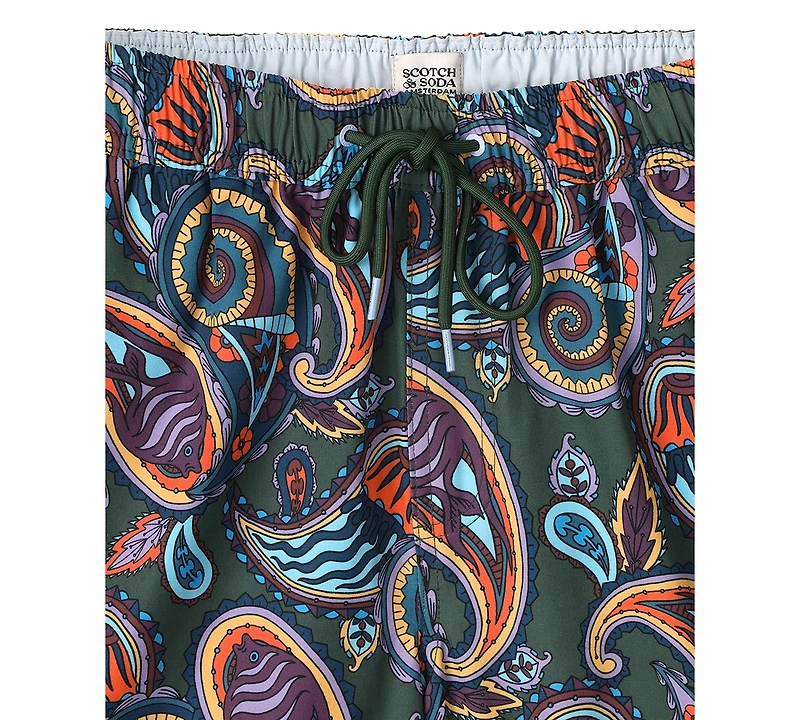 Scotch & Soda Men's Miami Ice Paisley Swim Trunks
