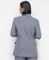 Dkny Women's Linen Blend One-Button Blazer