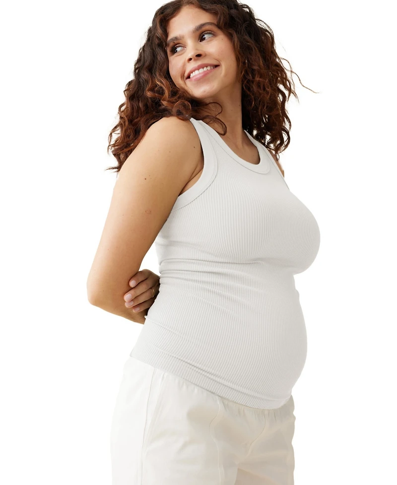 Ingrid + Isabel Maternity Seamless Rib Tank