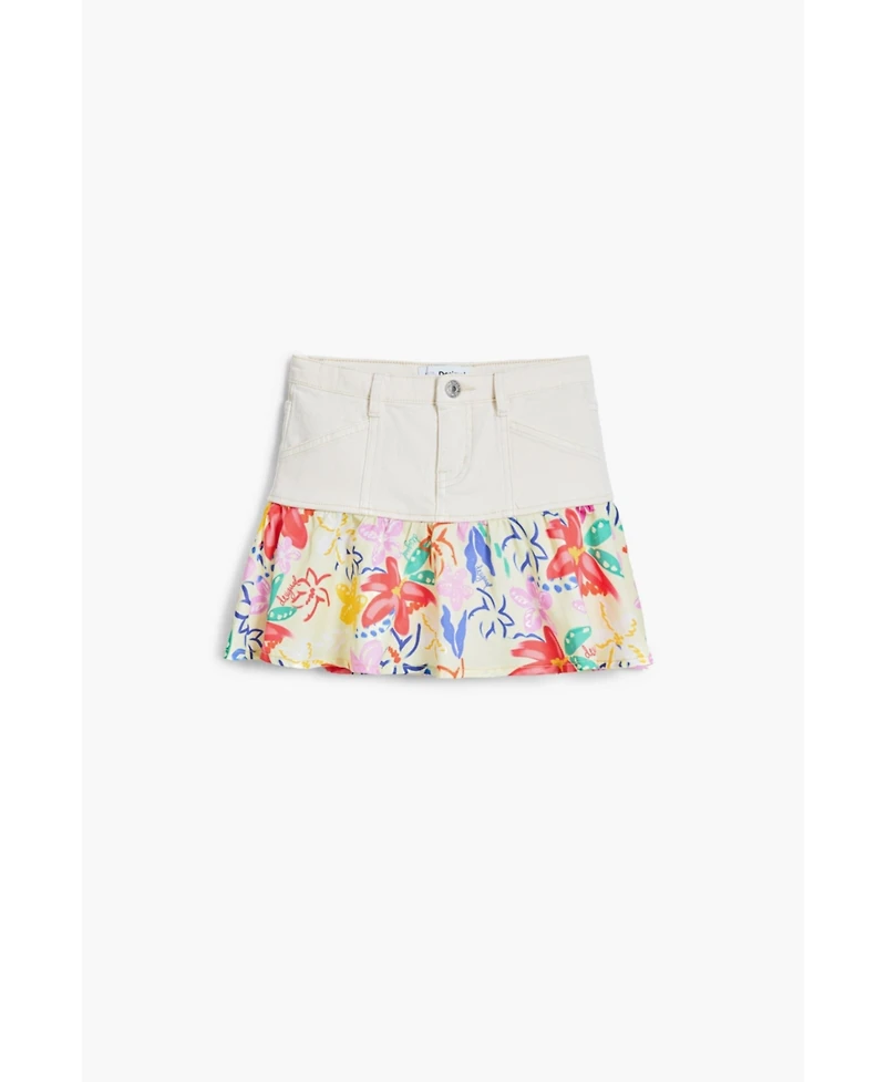 Desigual Girls Girls's Combined floral mini skirt
