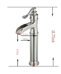Waterfall Single Hole Single-Handle Bathroom Sink Faucet With Supply Line and Escutcheon in Oil Rubbed Bronze