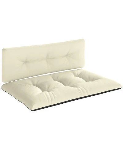 Outsunny 2 Seat Pallet Cushions 3.9 in. Sofa Cushions, Dark