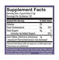 Host Defense Mushrooms, Lion's Mane Gummies, Blueberry, 90 count
