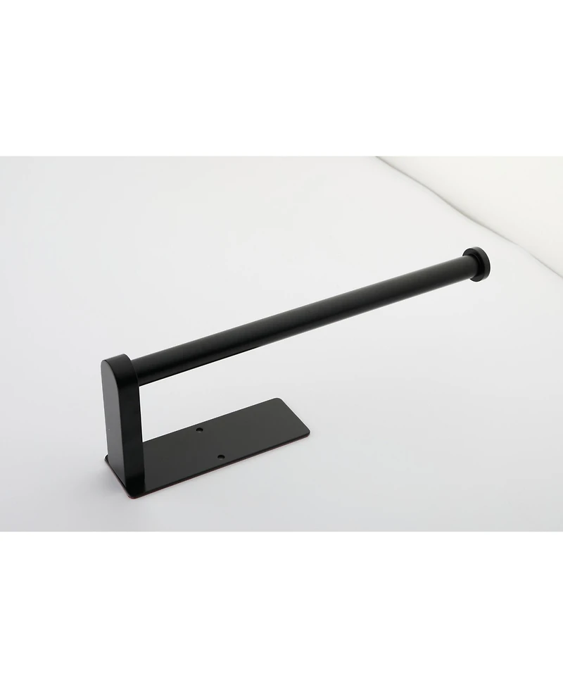 2 Pack Paper Towel Holder Wall Mount, Black Paper Towel Holder Under Cabinet, Self Adhesive Paper Towel Holders