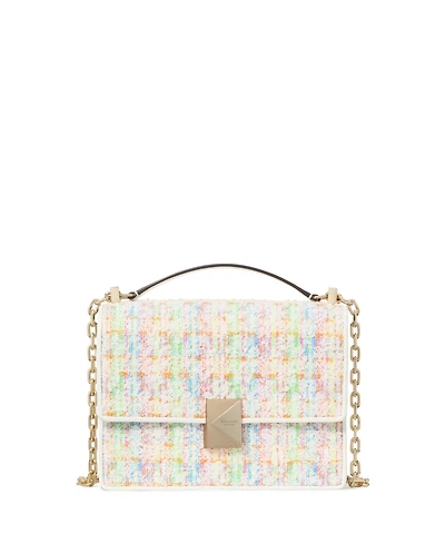 Kate Spade New York Deco Tweed Chain Strap Mini Shoulder Bag