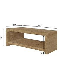 Gallerie Decor Bristol Rectangular Coffee Table