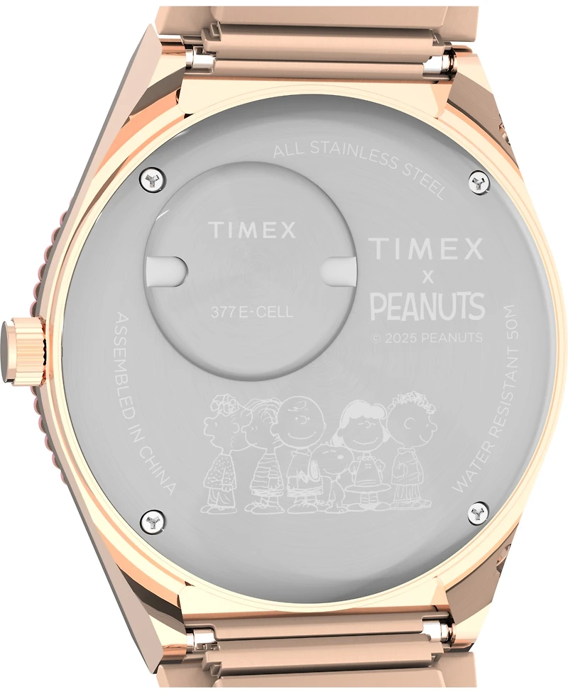 Timex Women's Quartz Analog Rose Gold-Tone Stainless Steel Watch, 36mm
