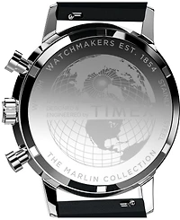 Timex Men's Quartz Analog Black Leather Watch, 40mm