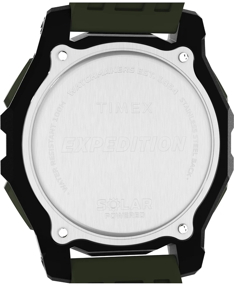 Timex Men's Chronograph Green Silicone Watch, 49mm
