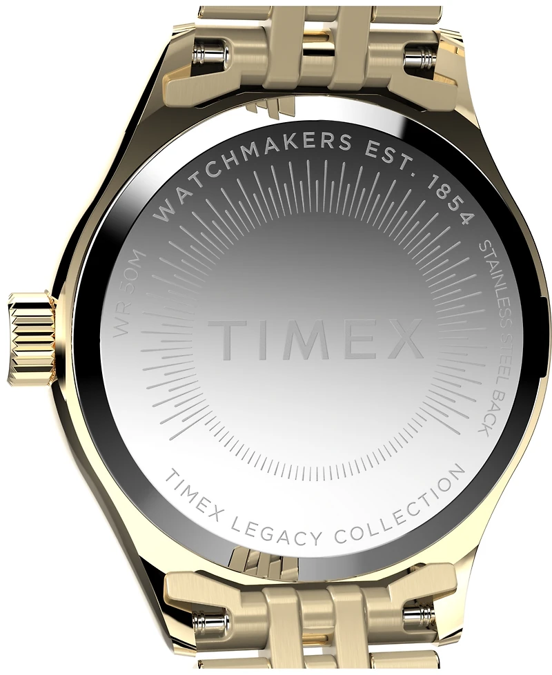 Timex Women's Quartz Analog Gold-Tone Stainless Steel Watch, 25mm