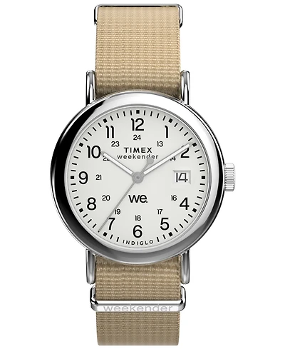 Timex Unisex Quartz Analog Tan Nylon Watch, 37mm