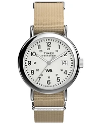 Timex Unisex Quartz Analog Tan Nylon Watch, 37mm
