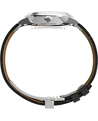 Timex Men's Mechanical Automatic Black Leather Watch