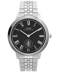 Timex Men's Quartz Analog Silver-Tone Stainless Steel Watch, 39mm