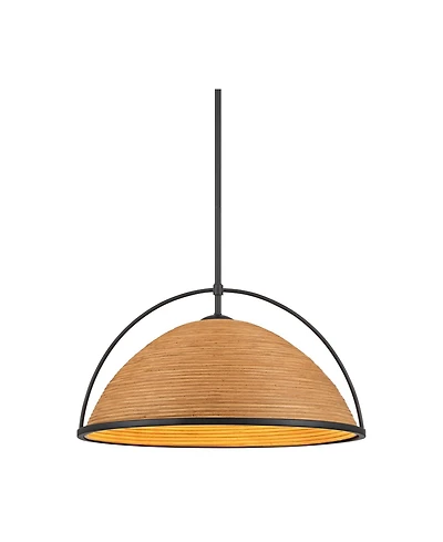 William 22" Modern Coastal Tropical 4-Light Pendant Chandelier Ceiling Light Fixture Dining Room Over Table Kitchen Island Foyer Hanging Black Fi