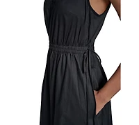 Calvin Klein Women's Cotton Drawstring Sleeveless Midi Dress