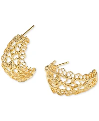 Kendra Scott 14k Gold-Plated Small Lace Huggie Hoop Earrings, 0.89"