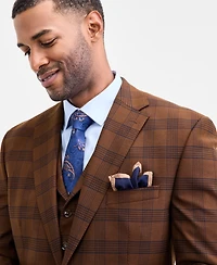 Tayion Collection Men's Classic-Fit Plaid Suit Separate Jacket