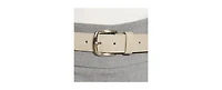 Steve Madden Topstitched Textured Polyurethane Belt