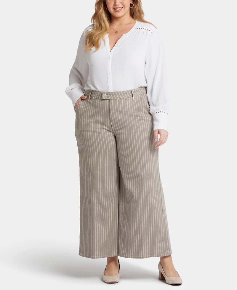Nydj Plus Mona Wide Leg Trouser Ankle Jeans