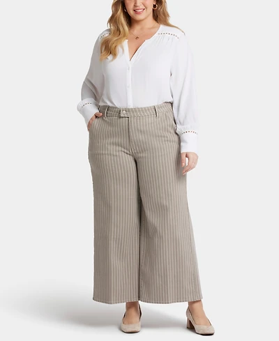 Nydj Plus Mona Wide Leg Trouser Ankle Jeans
