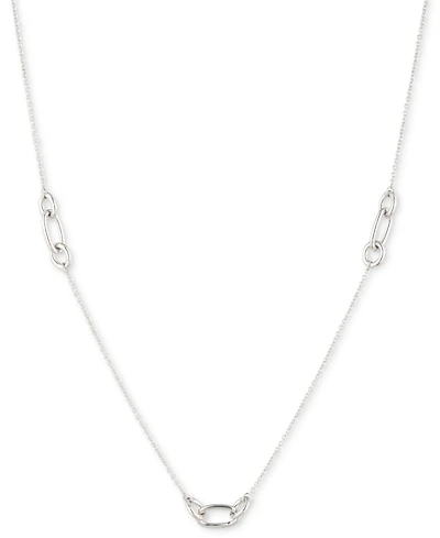 Lauren Ralph Lauren Sterling Silver Link Collar Necklace, 16" + 3" extender