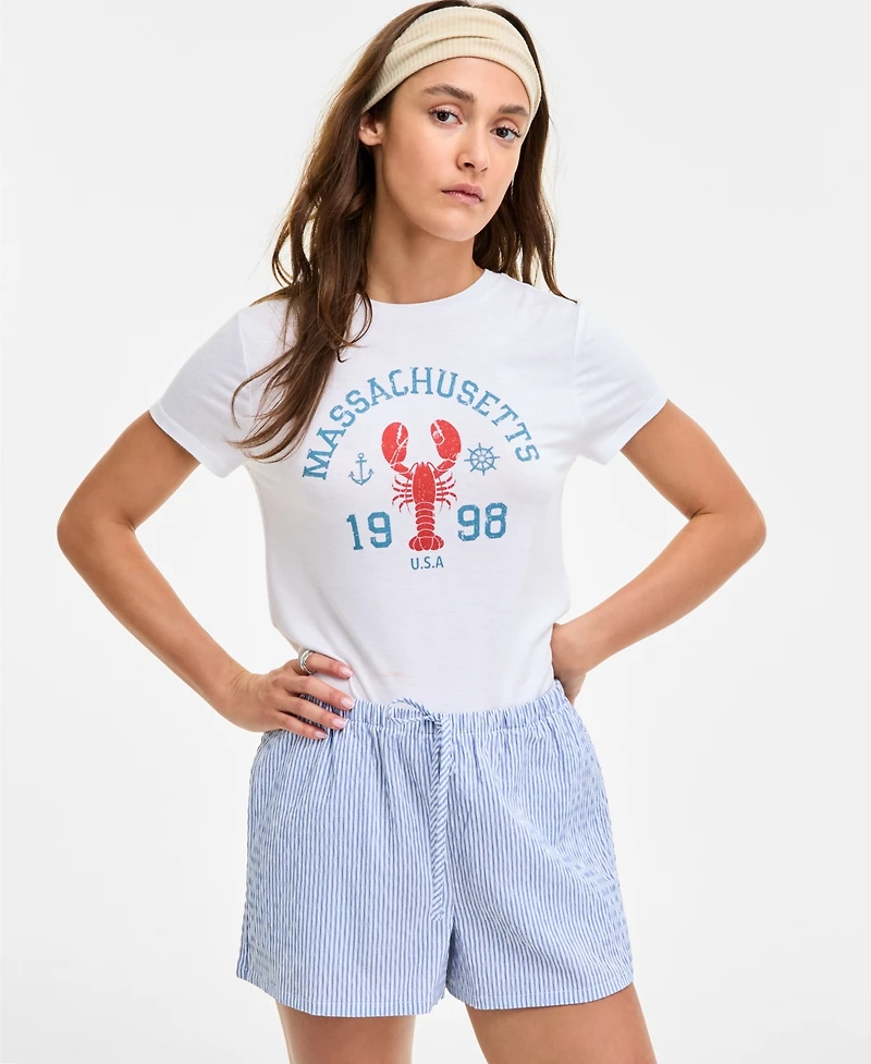 Rebellious One Juniors' Lobster Graphic T-Shirt