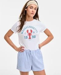 Rebellious One Juniors' Lobster Graphic T-Shirt