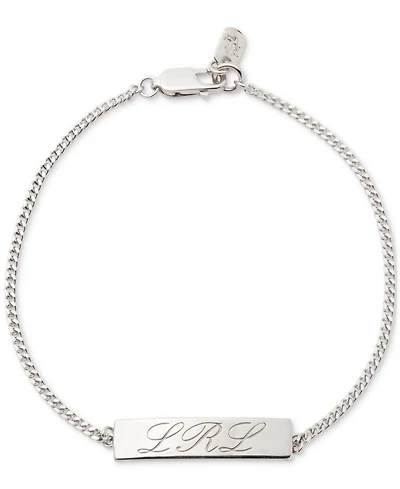 Lauren Ralph Lauren Sterling Silver Logo Script Link Bracelet