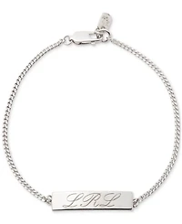 Lauren Ralph Lauren Sterling Silver Logo Script Link Bracelet