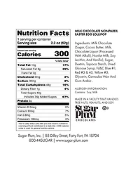 Sugar Plum Chocolates Easter Egg Milk Chocolate Lollipops, 6 Pieces