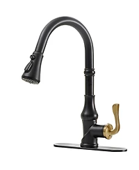 High Arc Kitchen Faucet with Single-Handle Pull-Down Sprayer and 3 Spray Modes