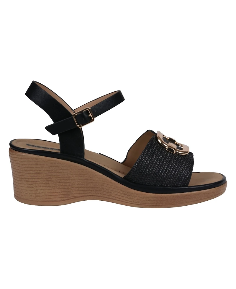 Gc Shoes Women's Fia Ankle Strap Wedge Sandals