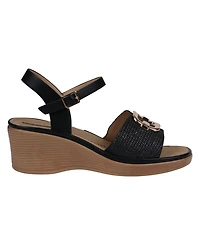 Gc Shoes Women's Fia Ankle Strap Wedge Sandals